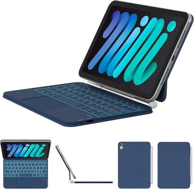 Classic Cases, Covers, Keyboard Folios Steel Blue 2024 for iPad mini 7 & Mini 6