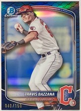 Travis Bazzana 2025 Bowman Chrome Blue Reptilian Refractor /150 Rookie Guardians