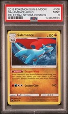 SALAMENCE PSA 9 • 2018 #106 POKEMON SUN & MOON CELESTIAL STORM HOLO COSMOS
