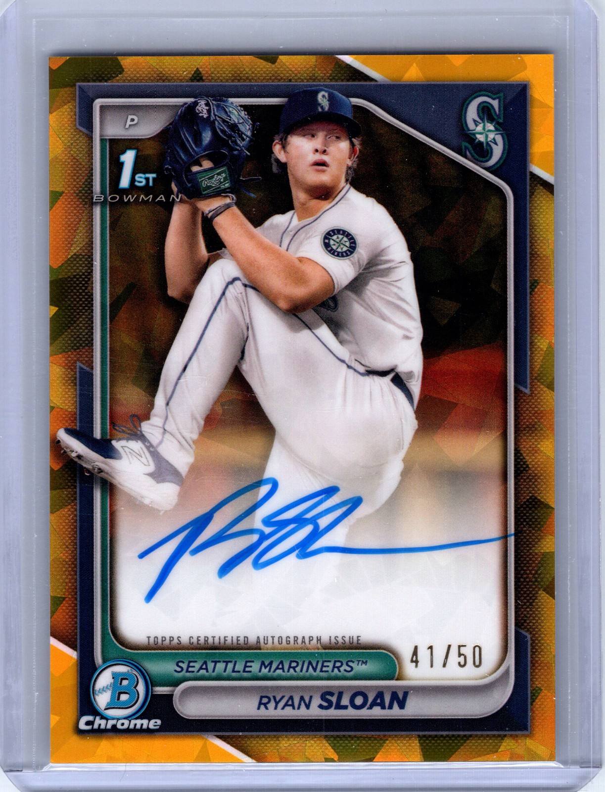 2024 Bowman Draft Sapphire Edition #CPA-RS Ryan Sloan Autographs Gold #/50