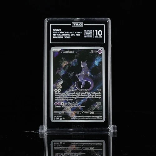Pokemon Mewtwo 151 UPC Promo SVP EN 052 TAG 10 Gem Mint With Slab Mag Case
