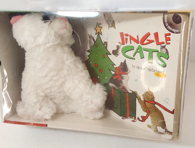 Jingle Cats by Michael McDermott with Plush Stuffed Cat and Bonus CD -New Sealed