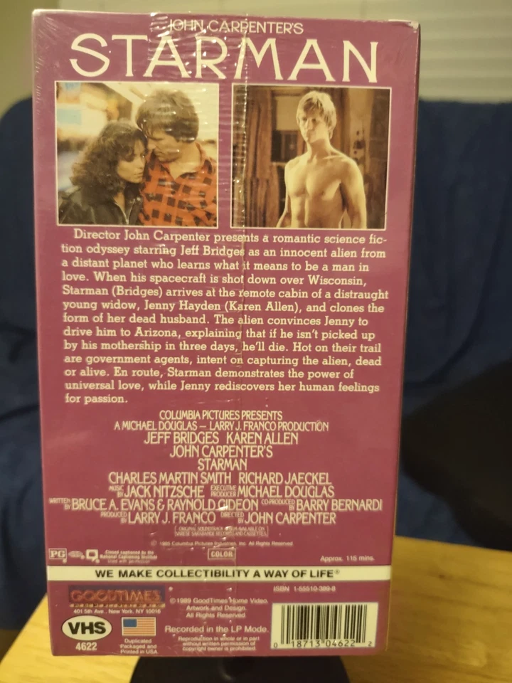 Starman (VHS, 1989, Good Times)  Jeff Bridges Karen Allen John Carpenter  SEALED - Image 2 of 4