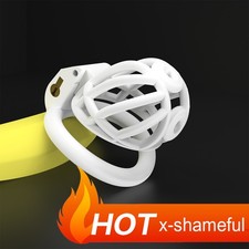 Male 3D Print Resin Chastity Cage Lock with 4 Rings Chastity Device Restraint