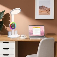 Led Desk Lamp, Desk Lamp with Usb Charging Port, Dimmable 3 Colorful White