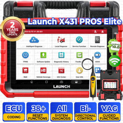 2025 Newest LAUNCH X431 Pro Elite V+ Bidirectional Car Diagnostic Scanner Coding