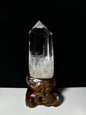 3.69lb TOP Natural clear Quartz Obelisk Crystal Energy Tower Point Reiki decor