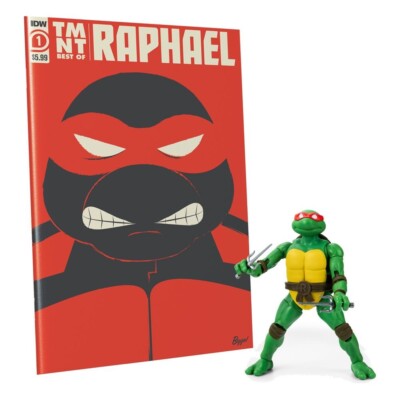 Action Figuren mit Comic TMNT BST AXN Ninja Turtles Ninja Turtles Raffael