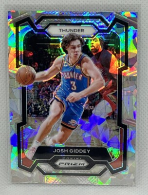 Josh Giddey 2023-24 Panini Prizm #50 Cracked Ice Prizm Oklahoma City Thunder