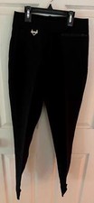 NEW FERA Skiwear Women  s Val D  Isere Black Stretch Ski Pants Size 6R Stirrups