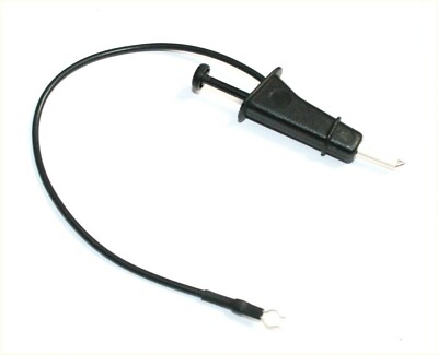 15cm Black Oscilloscope Ground Lead with PCM 3mm Parrot Cllp and Ground Hook