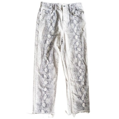zara white snakeskin jeans