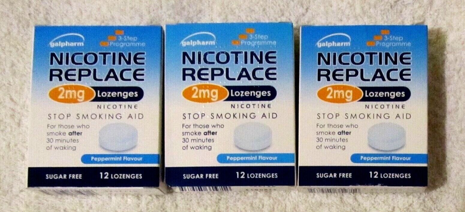 Galpharm Nicotine Replace Lozenges 3 x 12 = 36 Peppermint Quickly