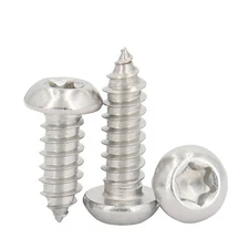 5/50pc 304 Stainless Steel Six-Lobe Torx Pan Round Head Self-tapping Screw Bolt