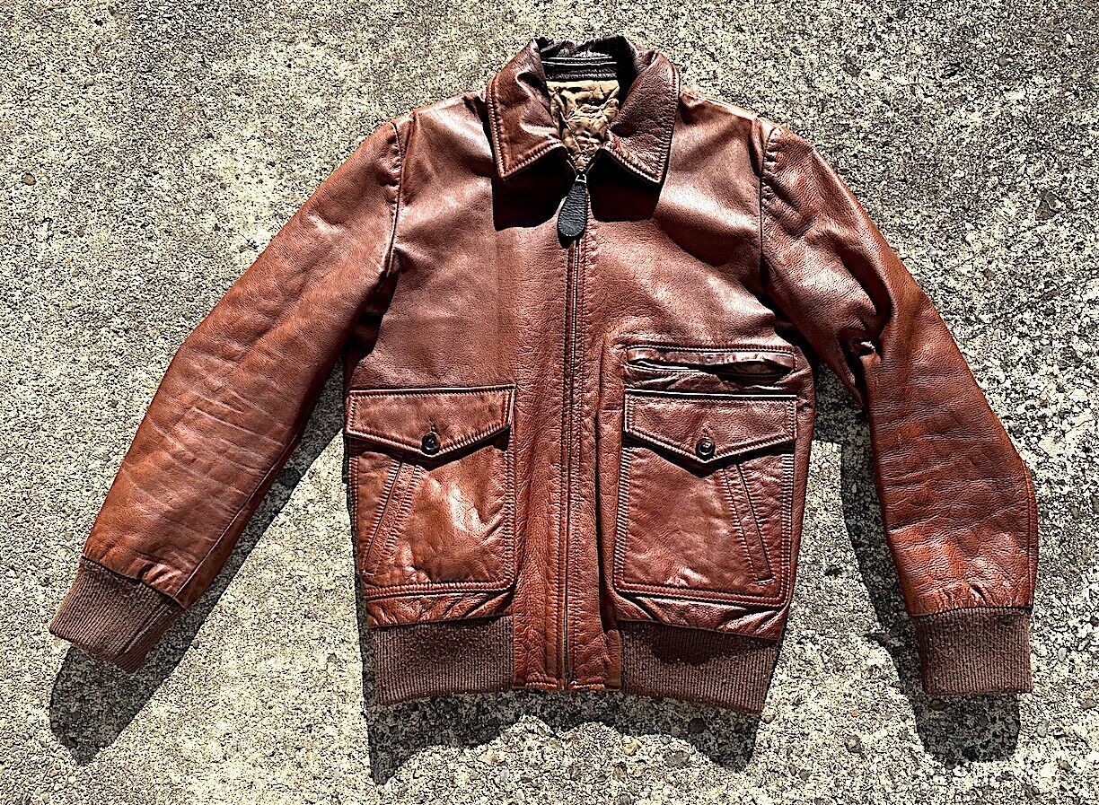 Maison Margiela 14 Brown Leather Bomber Jacket Bl… - image 5