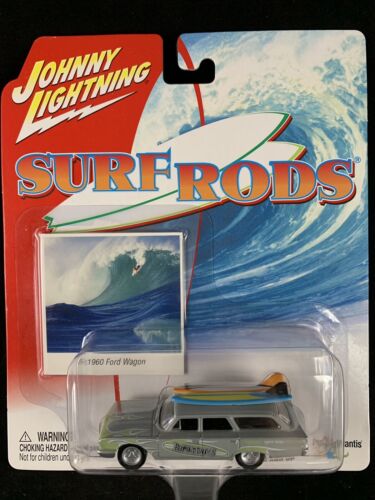 2003 JOHNNY LIGHTNING - SURF RODS - 2 LONGBOARDS - 1960 FORD WAGON - Picture 2 of 6