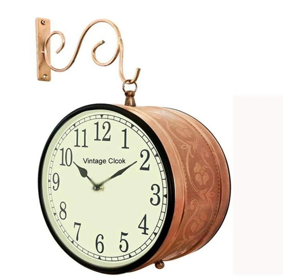 Vintage Railway Clock Victoria Vintage Double Side 12" Clock Home Decor Gift - Image 4 of 4