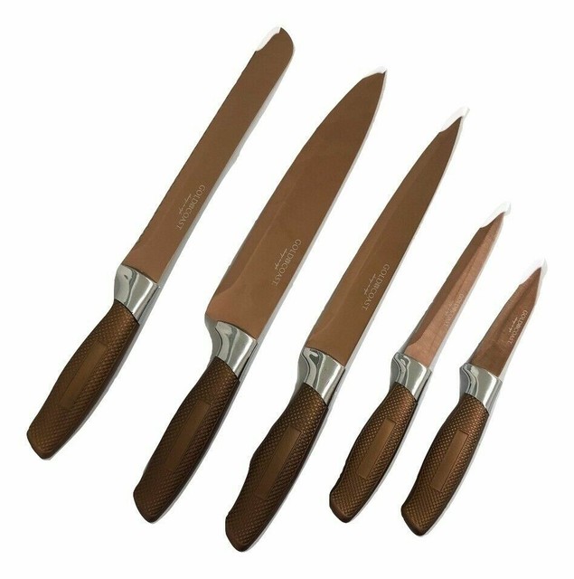 Gold Coast 5 Piece Copper Kitchen Knife Set New For Sale Online Ebay