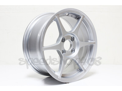 TFS401 356 Wheels 15X7 +35 4X100 FOR Civic Miata EG DC XB XA Silver Alloy