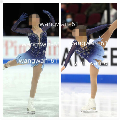 278 Girls Ice Skating Figure Skating Dress Dance Costume Custom Spandex Dress