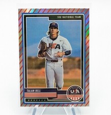 Talan Bell 2023 Panini USA Baseball Stars & Red Stripes Holo Prizm SP #2