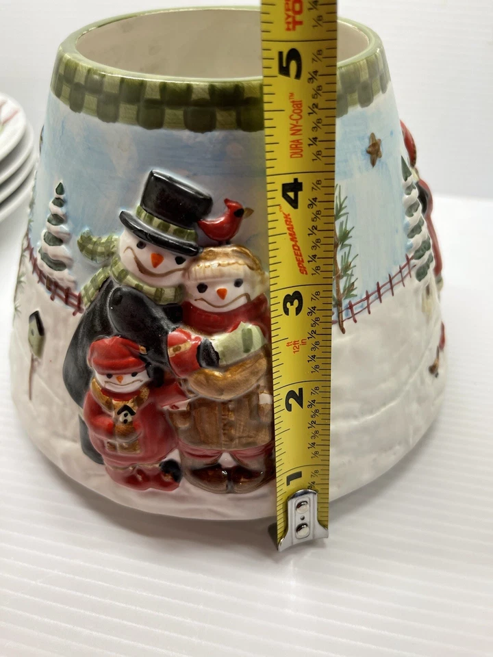 Yankee Candle Teresa Kogut Jack Frost Bas Relief 3D Candle Shade boneco de neve grande  - Imagem 3 de 4