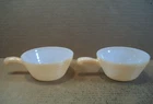 Lot of 2 ~ Vintage Fire King ~ Peach Luster ~ Beehive Soup Bowls with Handles