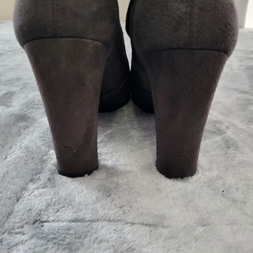 Stuart Weitzman Charcoal Gray Suede Highland Over the Knee Tie Boot size 8 - Picture 9 of 13