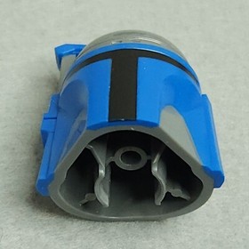 LEGO 21922pb01 Flat Silver Head SW Mandalorian Helmet Jango Pattern Qty 1