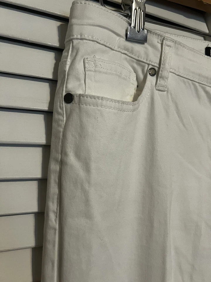 BUFFALO DAVID BITTON Women’s Size 6 Pants Denim Chinos White Stretch High Rise - Image 3 of 4