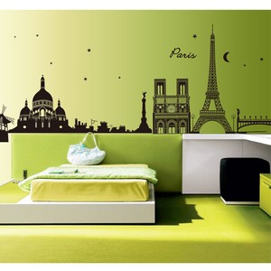 Paris Eiffelturm-Zitat-Wand-Aufkleber-Kunst-Wandtattoo-Hauptraum-Dekor