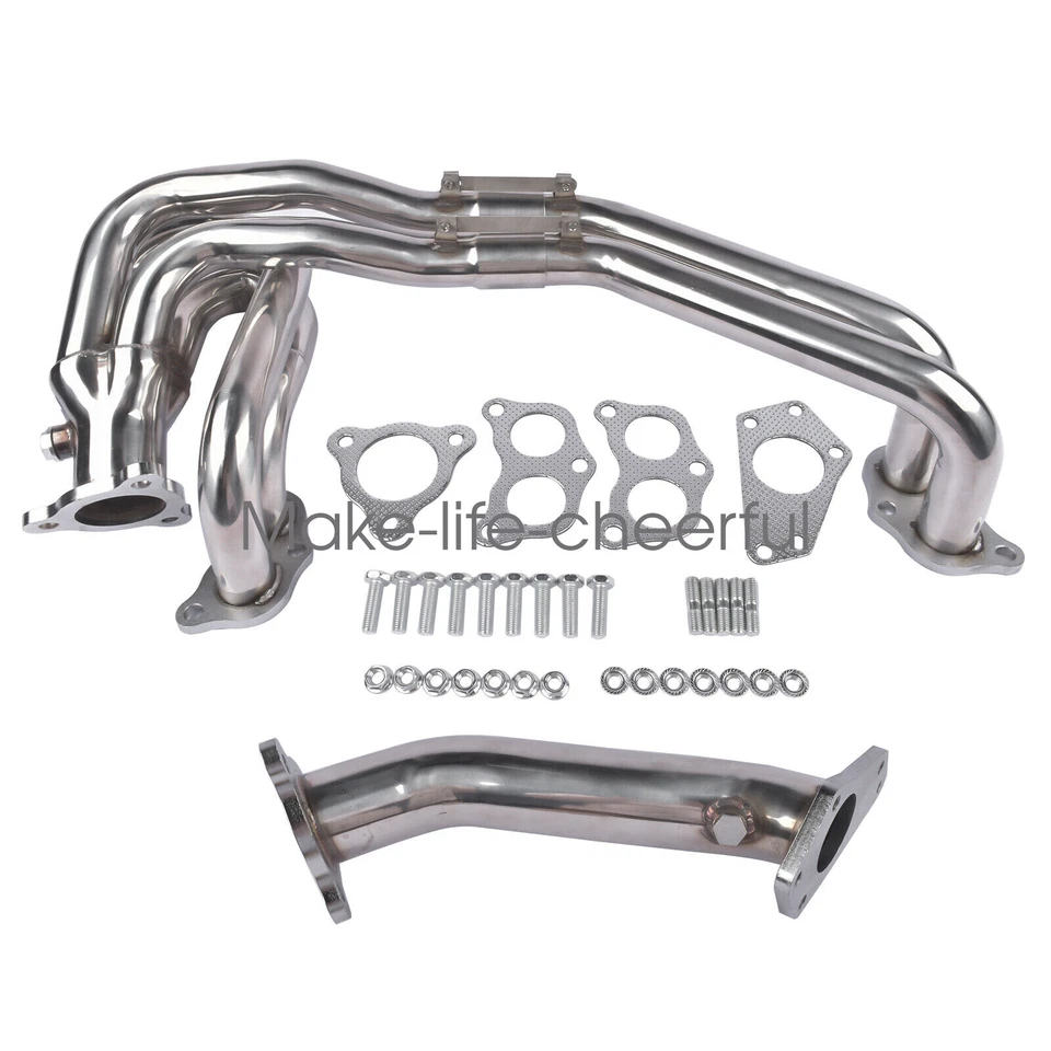 Stainless Header Kit for Subaru Impreza WRX / STI EJ205 EJ255 2002-2007 3 Holes - Image 3 of 4
