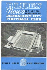 Birmingham City v Burnley 1964/5