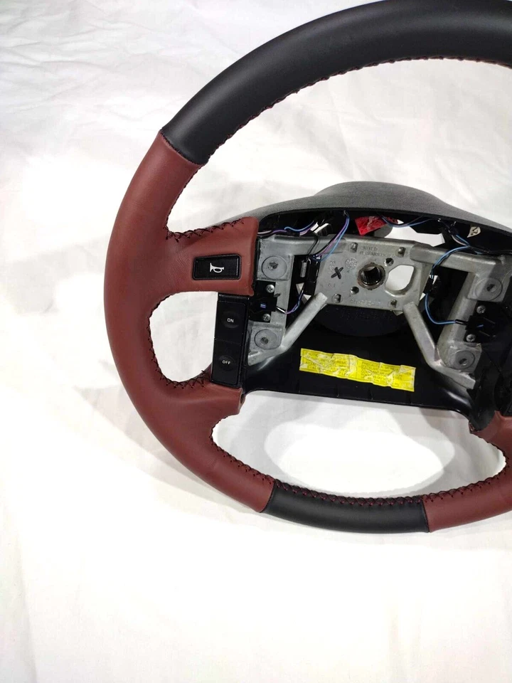 Volante Ford F150 F250 F350 92-96 Borgoña Envuelto NUEVO Cuero OEM Foto 2 de 4