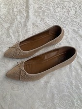 New Candies Gold Glitter Cabolerometallic Ballet Flats Womans size 9