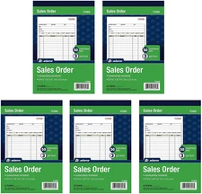 Adams Sales Order Book, 3-Part, Carbonless, White/Canary/Pink, 5-9/16" X 8-7/16"