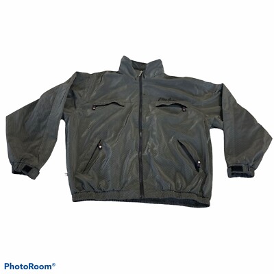 Phat Farm PVC Sponge Leather With Polyester Zip Bomber Jacket Men’s Sz XL 