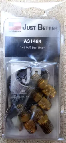 Jb Industries Part No. A31484 1/4" Access Valve Union Pack of 4