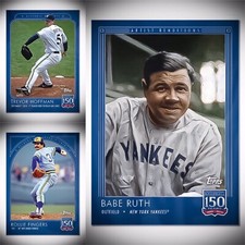 🛑👀 Topps 150 Years Of Baseball #73-#75 Fingers, Hoffman, & Ruth 🔥