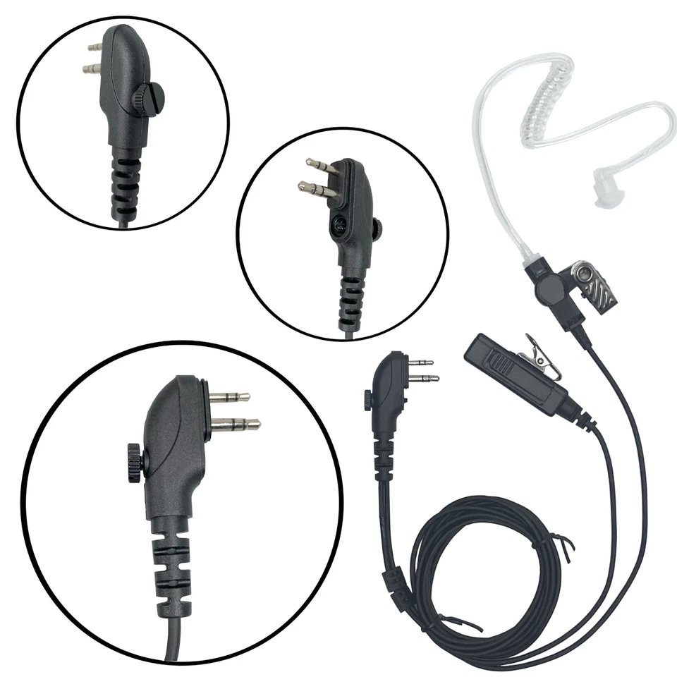 10-Pack PTT Earpiece Headset for HYTERA Radio TC2100 TC500 TC600 TC610 TC620 - Image 4 of 4