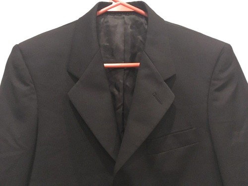 Princeton Wool Blazer Boys 17 Short Black Suit Jacket Sport Coat Italy Youth - Picture 2 of 12