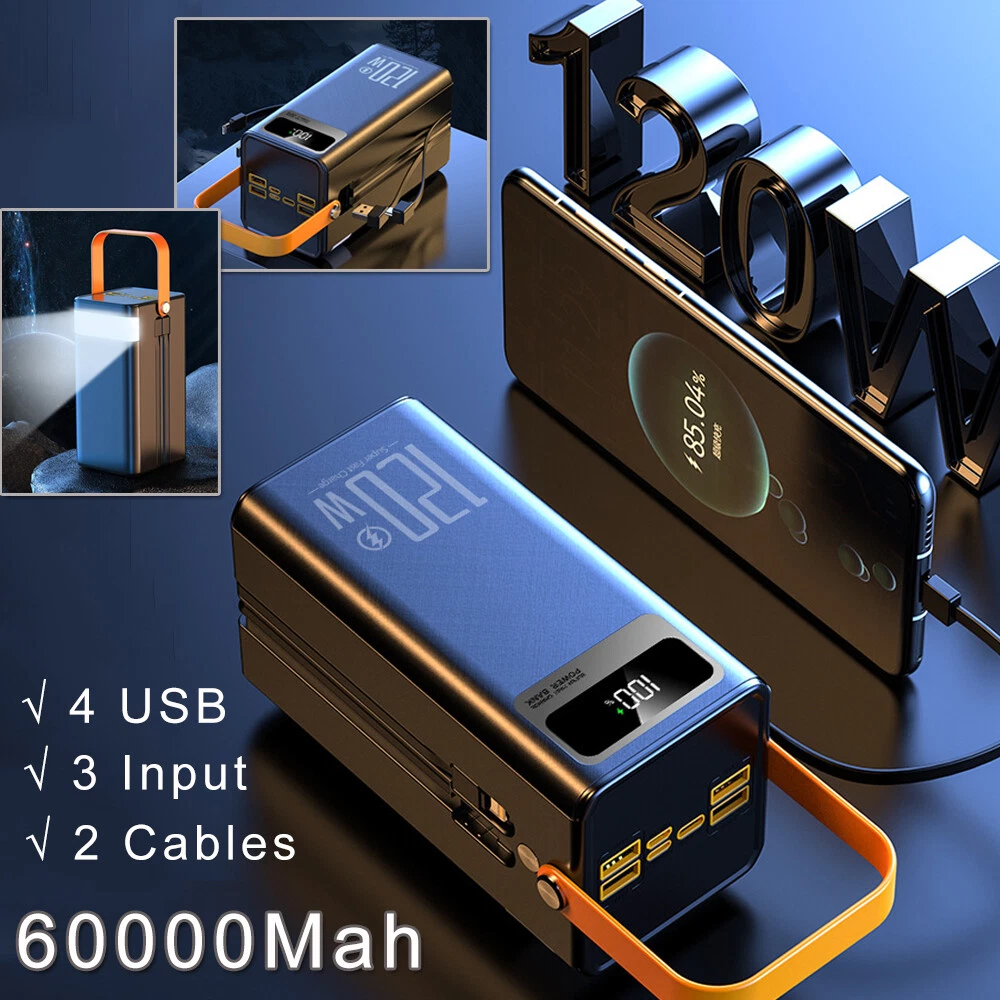 Power Bank 60000mAh 120W Charging Portable External Battery Backup for All Phone Power Bank 60000mAh 120W Charging Portable External Battery Backup for All Phone