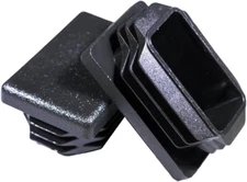 20-Pack 1"x1.5" Black Plastic Rectangle Plug for Metal Tubing