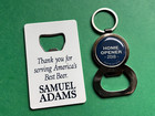 NEW OLD STOCK SAMUEL ADAMS BOSTON RED SOX BASEBALL BEER BOTTLE OPENERS KEYCHAIN — photo 2