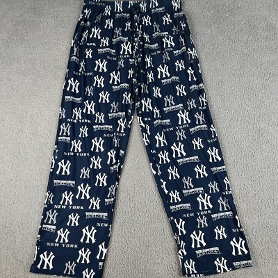 New York Yankees Pants Mens Large Blue Pajama Lounge Sleepwear 