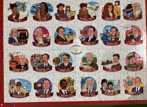 Rompecabezas Crocodile Creek 2 X 200 presidentes e inventores de Estados Unidos - completos y en muy buena condición - Imagen 19 de 20