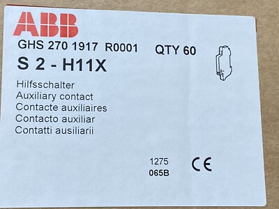5x ABB S2-H 11X S2H11X GH S270 1917 R0001 Auxiliary Switch 1 S + 1 Ö