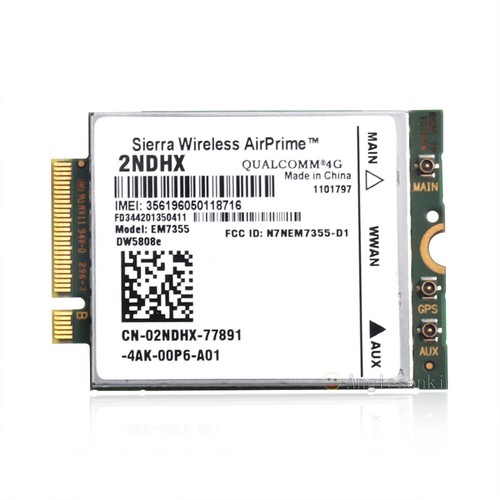 Dell Wireless DW5808e 4G LTE EM7355 WWAN Module Card 2NDHX NPR73 PN01C 4GP3D