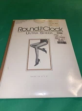 Round The Clock Pantyhose Size C Sandaltoe Light Control Top IVORY