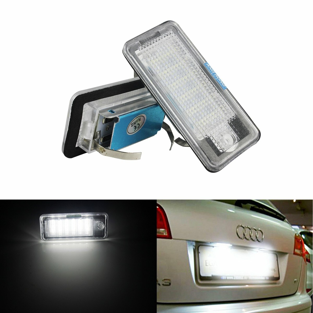 2x Canbus LED Licence Number Plate Light Bulbs Lamp For Audi A3 A4